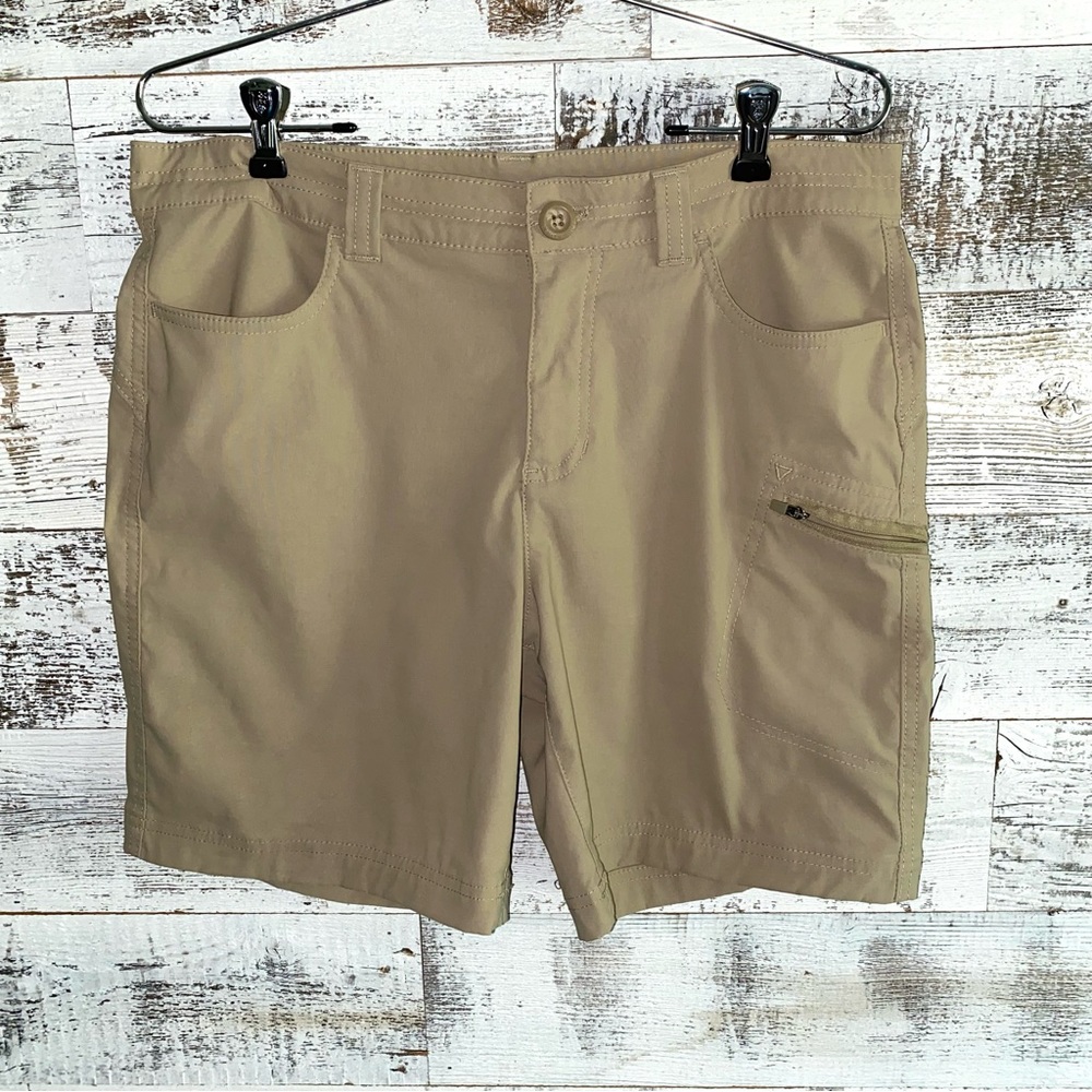 SOLD Eddie Bauer Ranier Nylon Shorts Size 10 Beige 7" Inseam